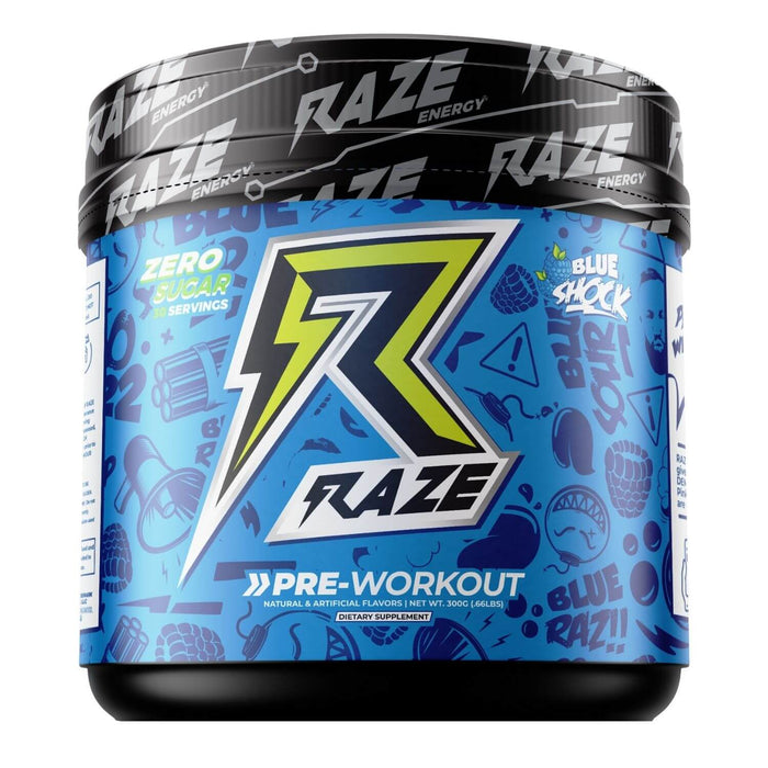 Raze Energy Pre Workout Powder - Blue Shock