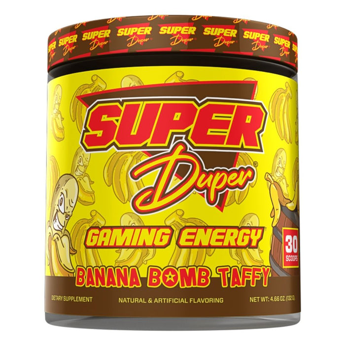 Super Duper Gaming Energy Supplement, 30 Servings Banana Bomb Taffy